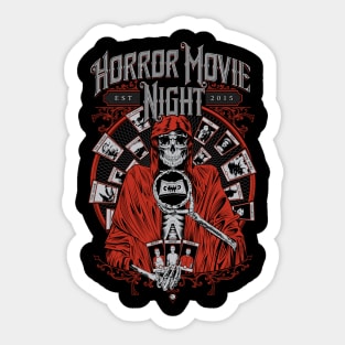 Horror Movie Night Tarotvision Sticker